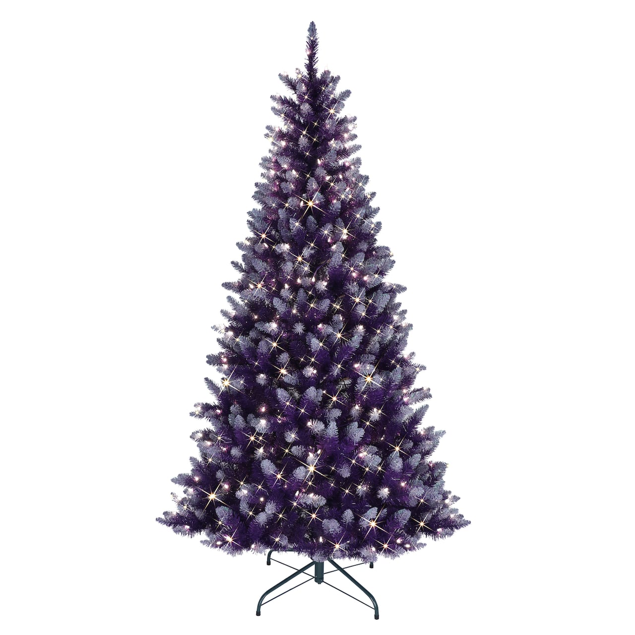 6.5ft. Pre-Lit Fashion Purple Artificial Christmas Tree, Clear Lights